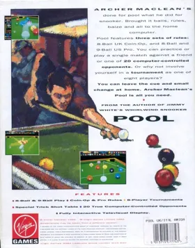 Archer Maclean's Pool box cover back